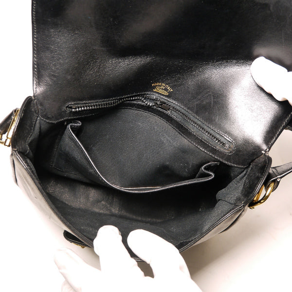 OLD Gucci 総革ビットブラックショルダー
