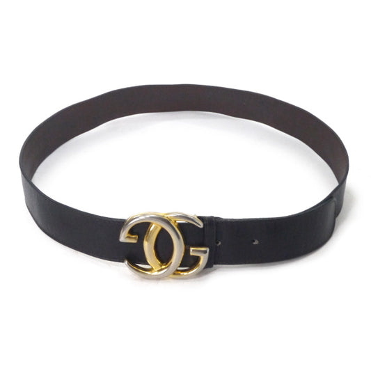 OLD Gucci ビッグGGバックルレザーベルト(濃茶)