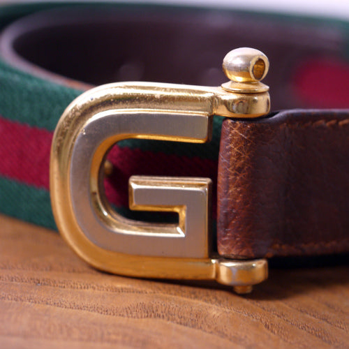 OLD Gucci シェリーベルト(Gバックル)