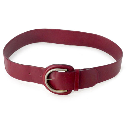 OLD Gucci ビッグバックルレザー太ベルト(ボルドー)