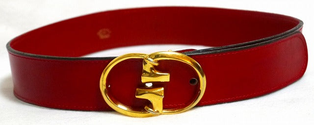 OLD Gucci 赤皮ベルト