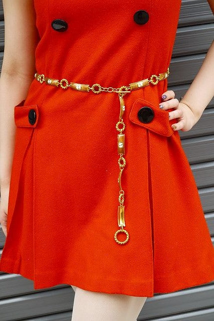 OLD Gucci チェーンベルト(茶)