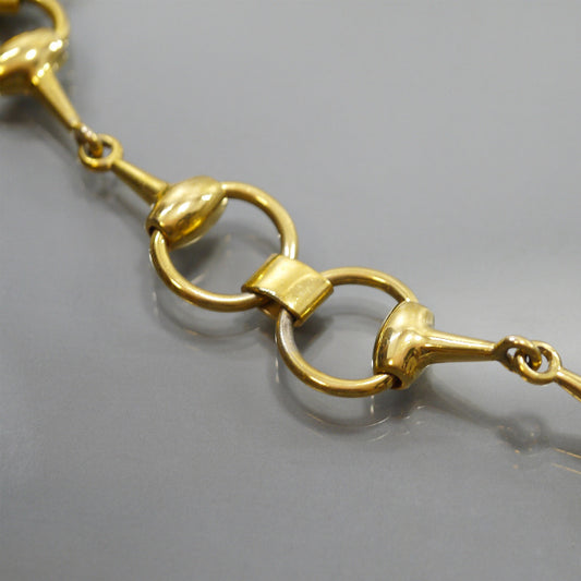 OLD Gucci ホースビット チェーンベルト(ゴールド)