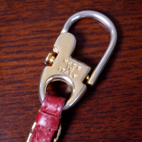 OLD Gucci キーホルダー(赤×ゴールド)
