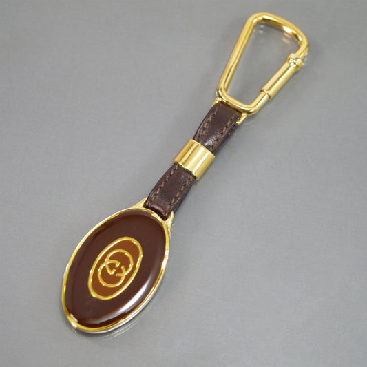 OLD Gucci デットストック キーホルダー(茶/箱付き)