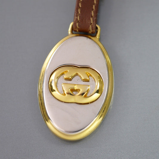 OLD Gucci インターロッキングGキーホルダー(茶)