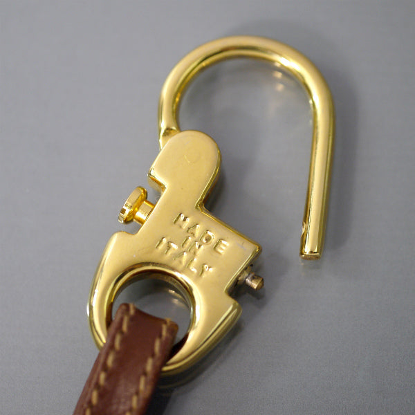 OLD Gucci インターロッキングGキーホルダー(茶)