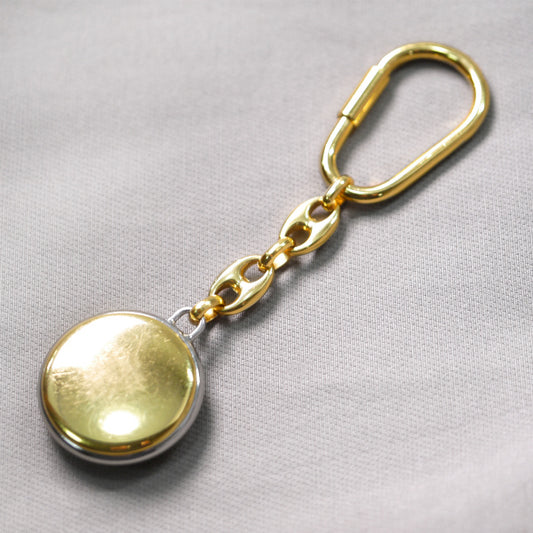 OLD Gucci ロゴマーク キーホルダー(ゴールド×赤)