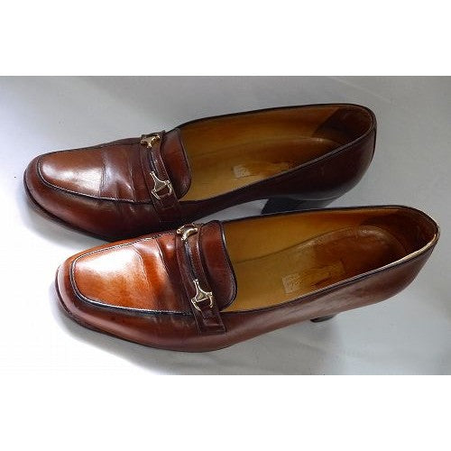 OLD Gucci パンプス(茶ホースビット金具)24cm