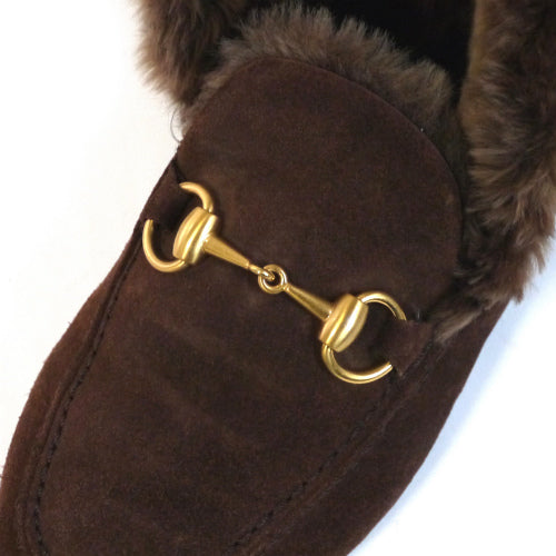 OLD Gucci ムートンルームシューズ(茶)