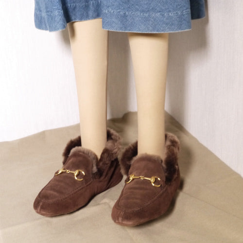 OLD Gucci ムートンルームシューズ(茶)