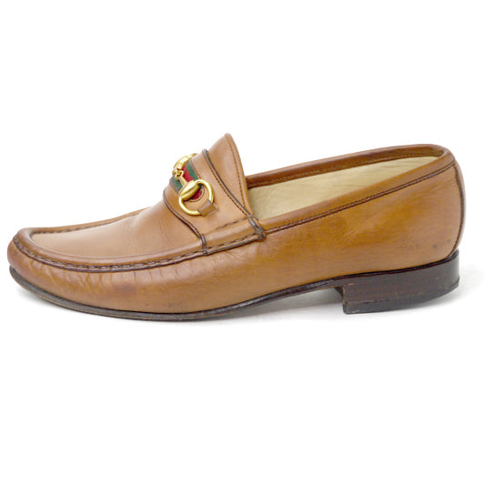 OLD Gucci シェリーラインビットローファー(23.5cm・茶)