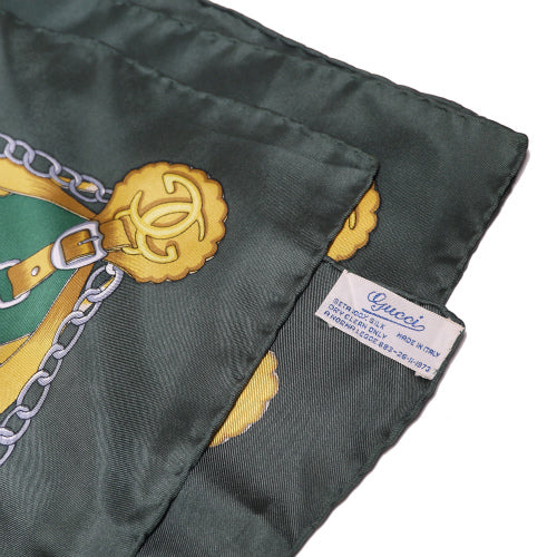 OLD Gucci シルクスカーフ(緑)