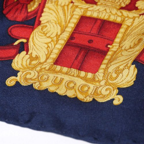 OLD Gucci ミニスカーフ(紺・シルク)