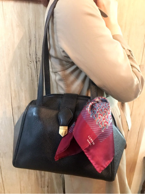 LANVIN ペイズリー柄ミニスカーフ(ボルドー)