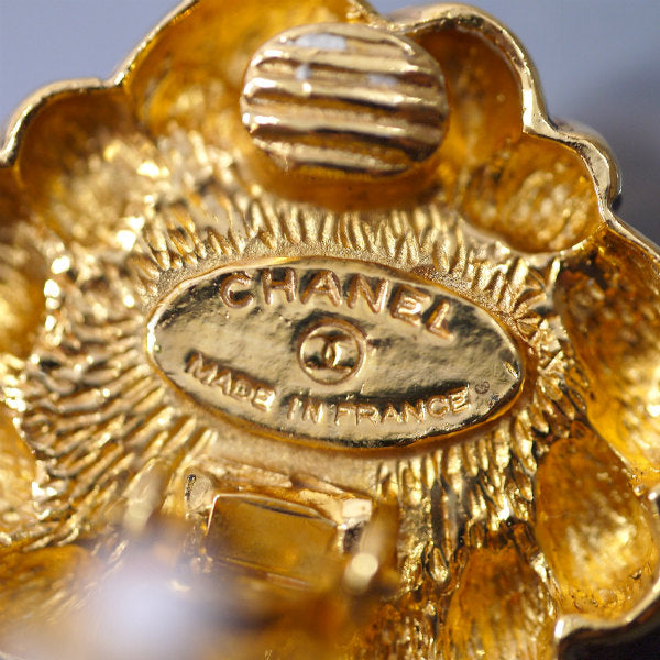 OLD CHANEL フェイクパール ゴールドイヤリング(箱付き)