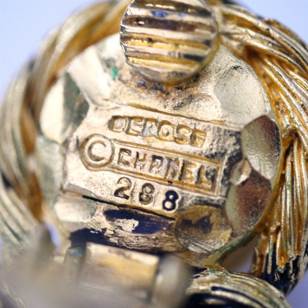 OLD CHANEL パール×ロープ ゴールドイヤリング(箱付き)