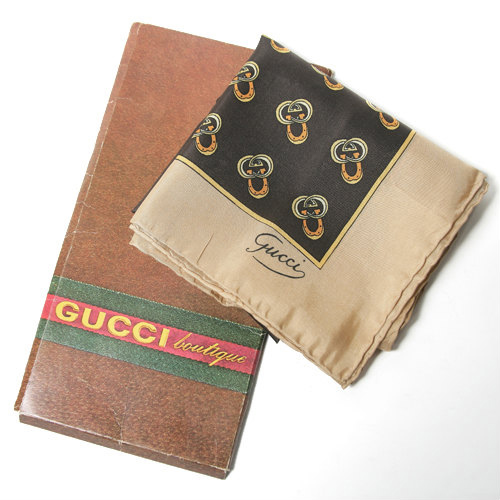 OLD Gucci レア！ミニスカーフ（茶） | Vintage Shop Rococo