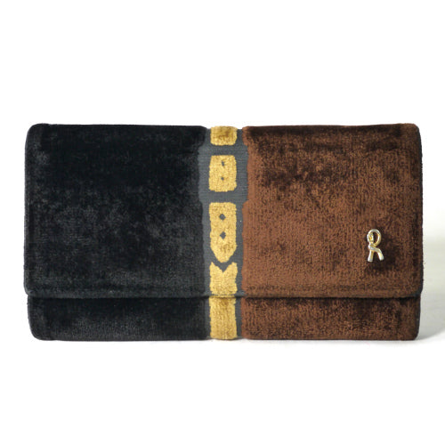 Roberta　ヴィンテージ　だまし絵モケット財布（茶）