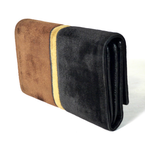 Roberta　ヴィンテージ　だまし絵モケット財布（茶）