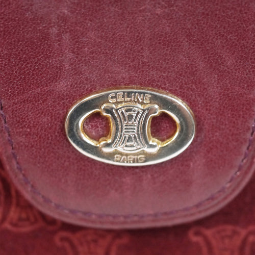 OLD CELINE　ブラゾン柄スエード財布（赤）