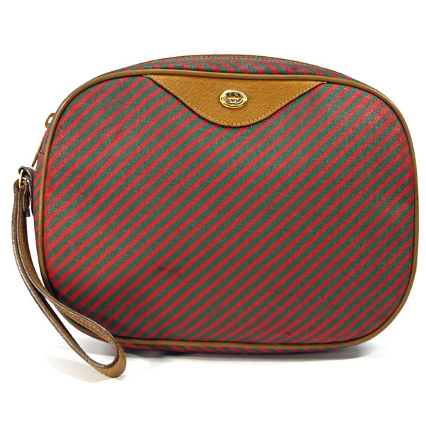 OLD Gucci Rigateラインセカンドバック（赤緑）