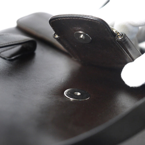 Salvatore Ferragam　ラム皮トートバック（茶）