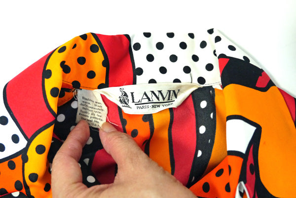 LANVIN　レトロアートフラワーVintageワンピ