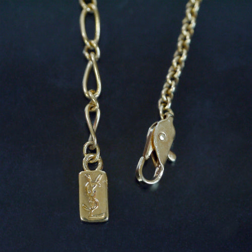 YVES SAINT LAURENT ゴールド花ネックレス