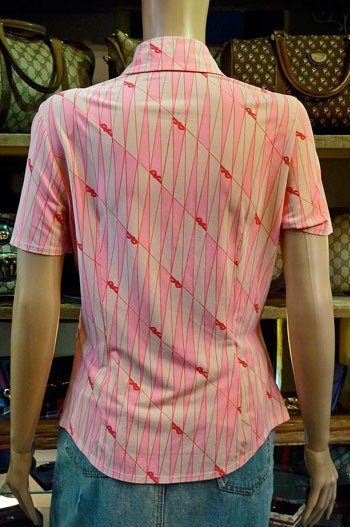 Roberta　ピンク半袖ブラウス