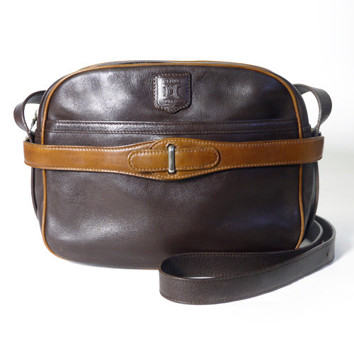 Old Celine 総皮ポシェット（濃茶）