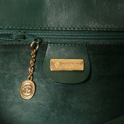 OLD Gucci グリーン総革クラッチショルダー