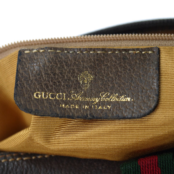 OLD Gucci　縦シェリー半円ミニポシェット（茶）