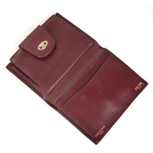 OLD CELINE　ブラゾン柄スエード財布（赤）