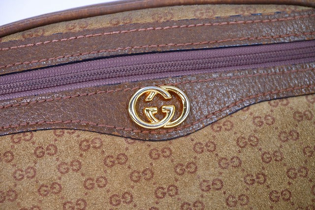 OLD Gucci マイクロGGスエード ミニポシェット（茶）
