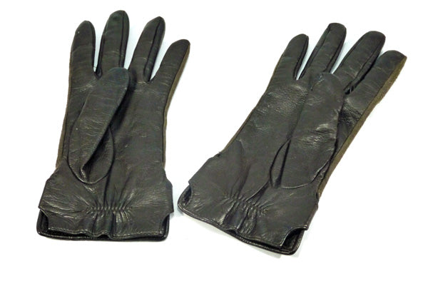 Gucci ホースビット金具レザー手袋(カーキ）