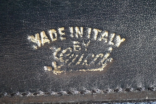 OLD Gucci　紺ステッチバッグ(チェーン付き）