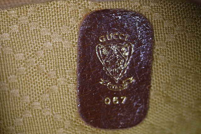 OLD Gucci マイクロGGスエード ミニポシェット（茶）