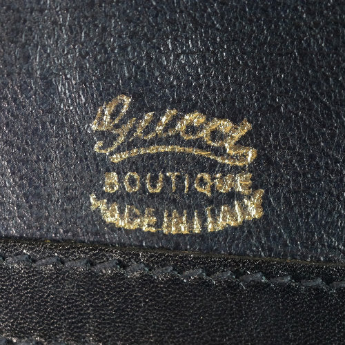 OLD Gucci 半円ミニボストン（紺・キャンパス）