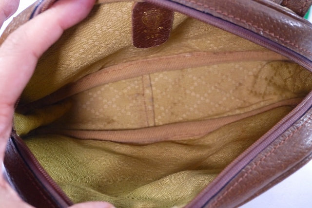 OLD Gucci マイクロGGスエード ミニポシェット（茶）