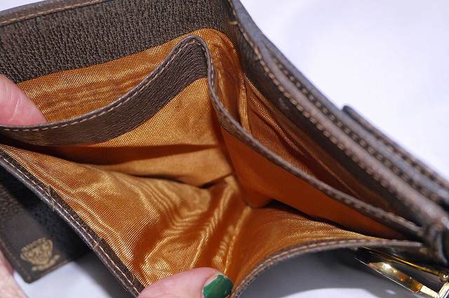 OLD Gucci　二つ折れシェリー財布　（茶）