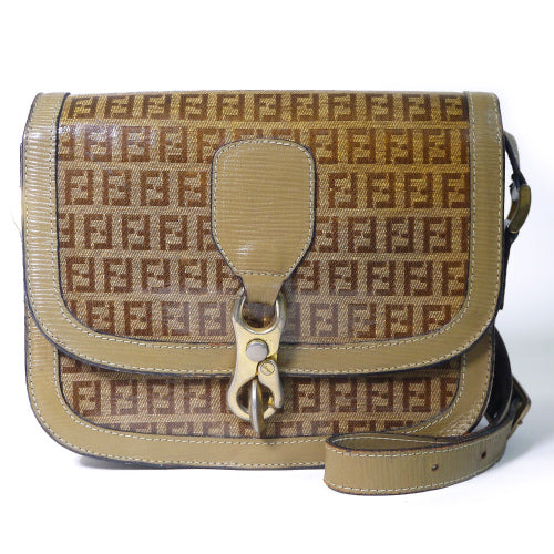 Fendi　ズッカ柄 ショルダー（カーキベージュ）