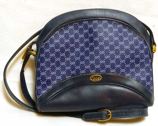 OLD Gucci　マイクロＧＧポシェット(紺）