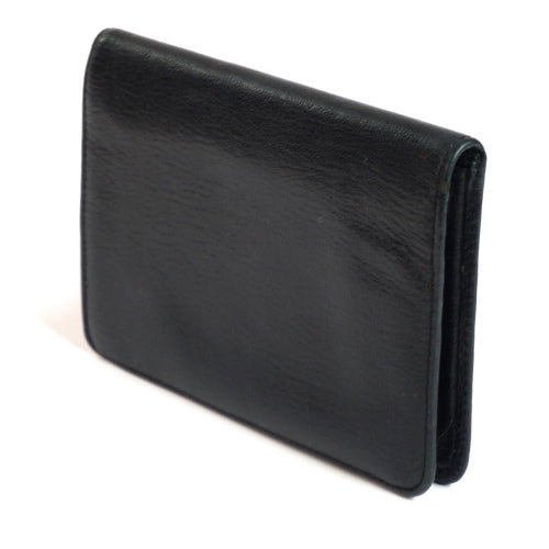 CHANEL　型押しレザー長財布(黒）