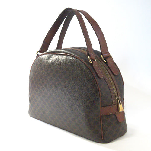Old Celine　マカダム柄半円ボストン（茶）