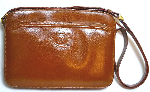 OLD Gucci 総皮斜め掛けショルダー(茶)