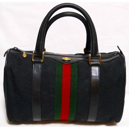 OLD Gucci 定番ボストンジャガード（黒・小）