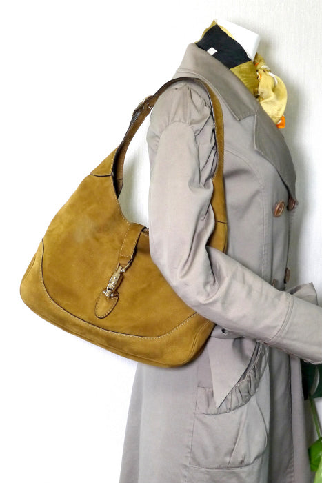 Gucci ２wayジャッキーショルダー （ヌバック・キャメル）