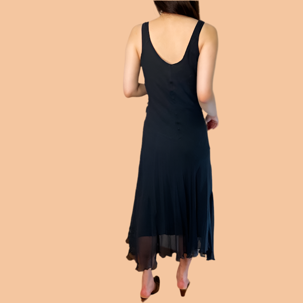 Rococo's SELECT　スパンコールvintageチュールドレス（黒）