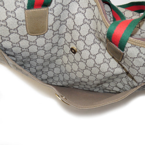 OLD Gucci Plus　折り畳み大型トートボストン（茶）